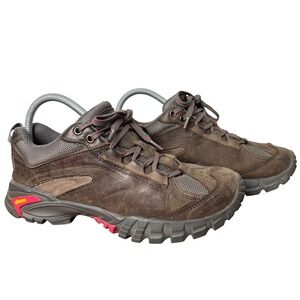 Vasque Mantra Hiking Shoes Womens 8.5 Brown Leather Vibram Low Top 7073 M